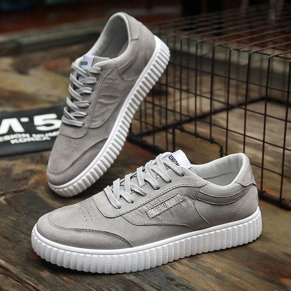 Κομψά ανδρικά πάνινα παπούτσια σε καφέ, γκρι και μαύρο χρώμα