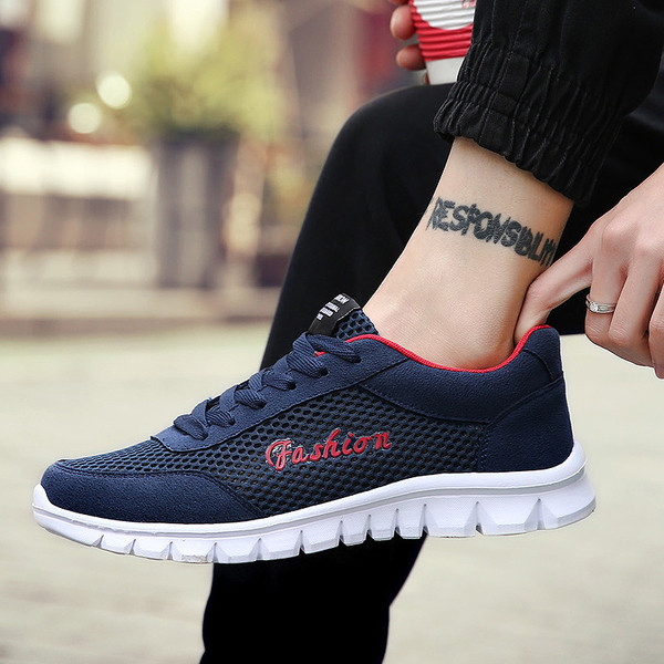 Αναπνεύσιμα ανδρικά πάνινα παπούτσια κατάλληλα για την καθημερινή ζωή και αθλητισμό σε τρία χρώματα