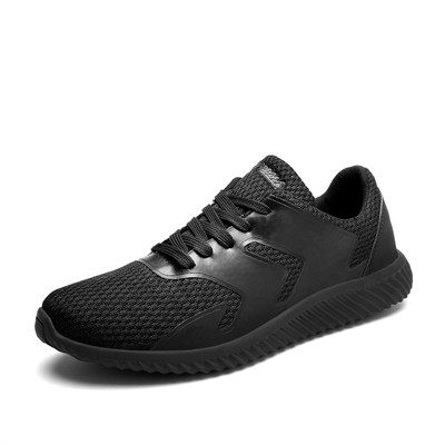 Αθλητικά κομψά αντρικά  παπούτσια - αναπνεύσιμα σε μαύρο, κόκκινο και λευκό χρώμα