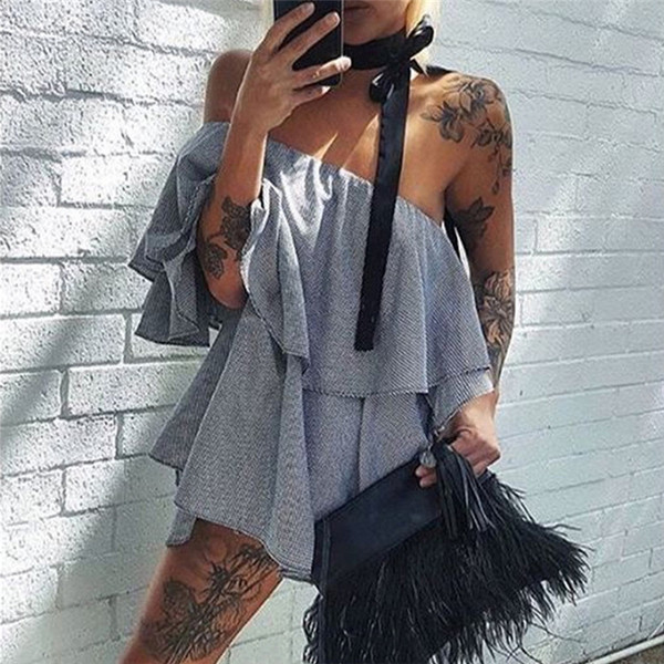 Γυναικείο φόρεμα με πτώση ώμου και πλισέ βοάλ