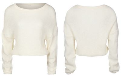 Γυναικείο πολύ άνετο πουλόβερ με μακρύ μανίκι σε δύο χρώματα