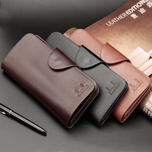 Много елегантен мъжки бизнес портфейл в три различни цвята