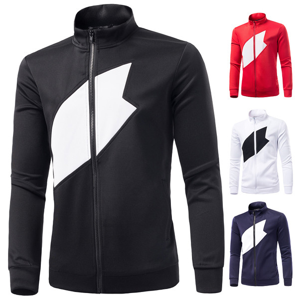 Ανδρικό ανδρικό φούτερ αθλήματος με κολάρο πόλο σε διάφορα χρώματα, κατάλληλη για καθημερινή ζωή