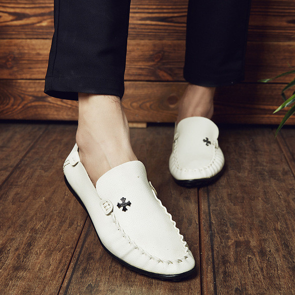 Мъжки кожени обувки без връзки - изключително стилни