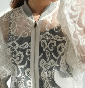 Актуално дамско прозиращо якенце - 2 цвята