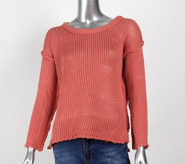 Ежедневен дамски пуловер в широк модел