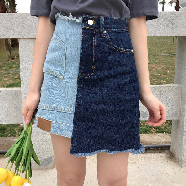 Интересна дамска пола с две лица и с висока талия