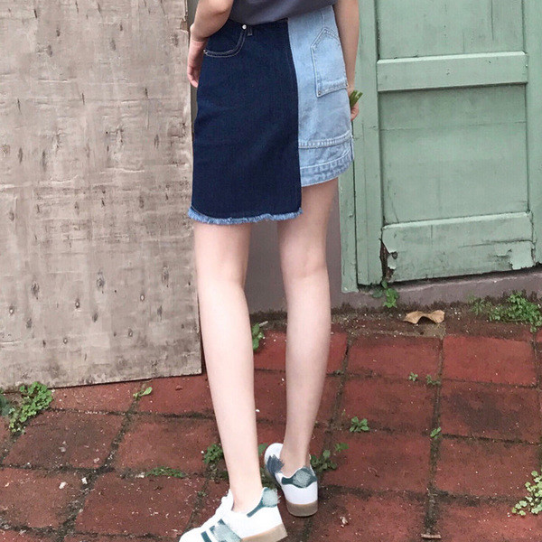 Интересна дамска пола с две лица и с висока талия