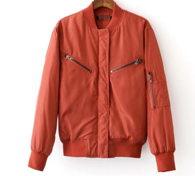 Актуално дамско яке модел "бомбър" с интересни ципове в три цвята