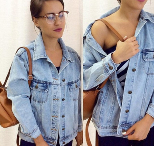 Актуално дамско дънково яке в ретро стил