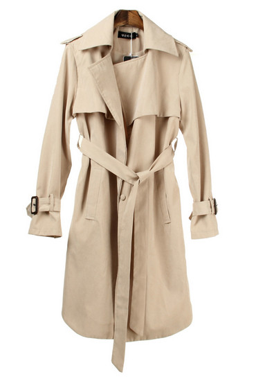 Уникално дамско дълго палто тип шлифер в два цвята