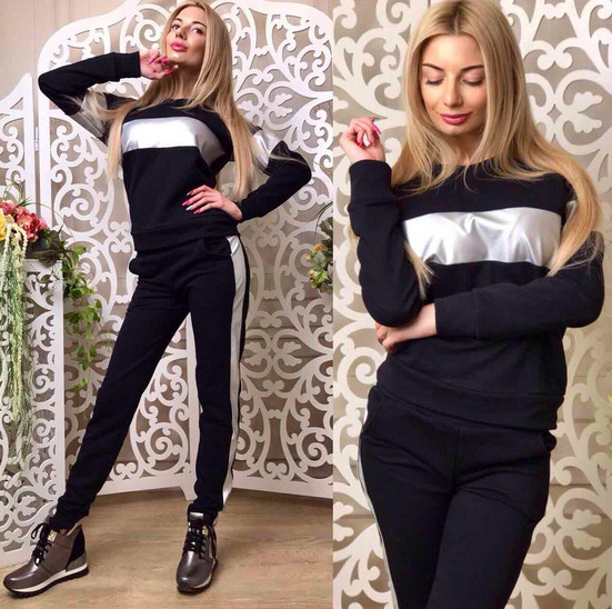 Спортен дамски ежедневен екип от две части в три различни модела