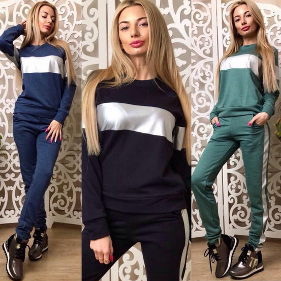 Спортен дамски ежедневен екип от две части в три различни модела