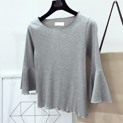 Γυναικεία μπλούζα σε τέσσερα χρώματα με σγουρά μανίκια