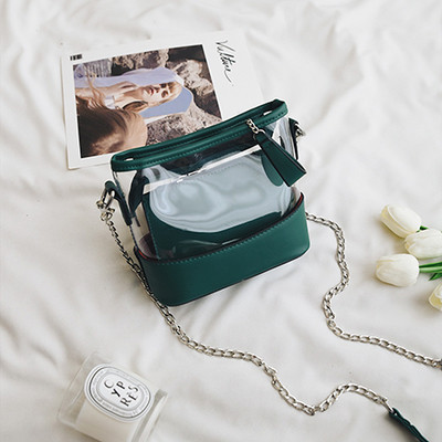 Πολύ κομψή και μοντέρνα γυναικεία τσάντα με μεταλλική λαβή σε τρία χρώματα