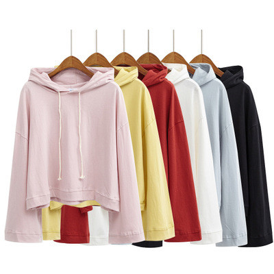 Дамски ежедневен суичер с качулка,връзки и широк дълъг ръкав