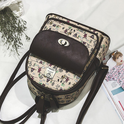 Сладка дамска раница с два интересни десена