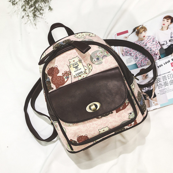 Сладка дамска раница с два интересни десена