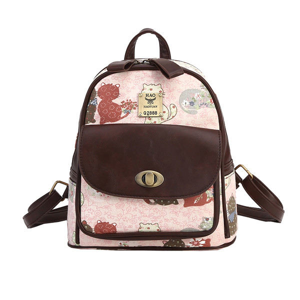 Сладка дамска раница с два интересни десена