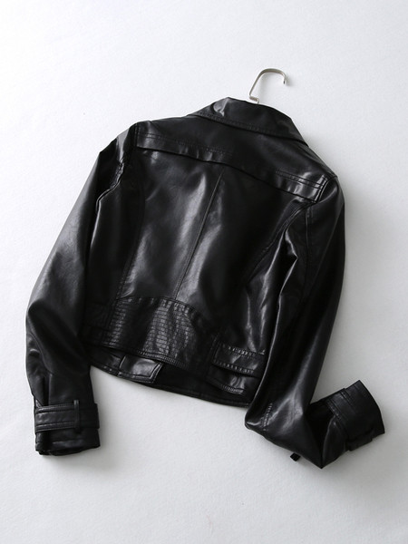 Κομψό δερμάτινο γυναικείο  μπουφάν  σε τρία χρώματα