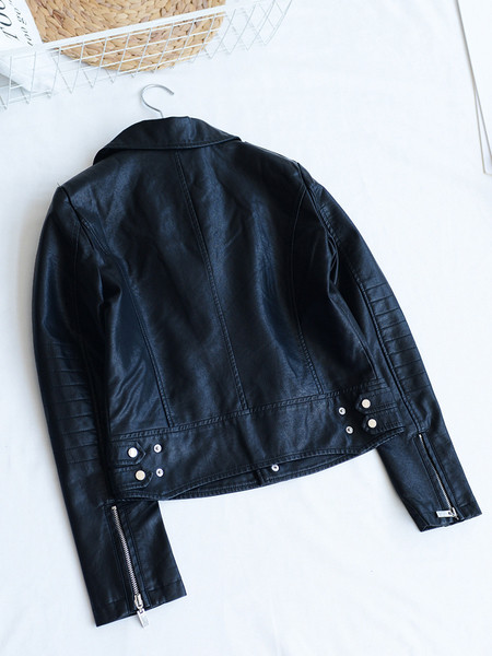 Δερμάτινο μπουφάν σε κίτρινο, μαύρο και άσπρο