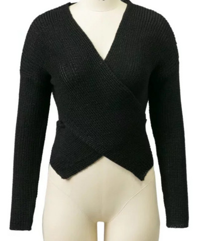 Ежедневна дамска блуза с дълъг ръкав и V-образно деколте - 4 цвята