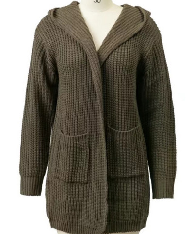 Дълга актуална дамска жилетка с джобове и интересни връзки по гърба