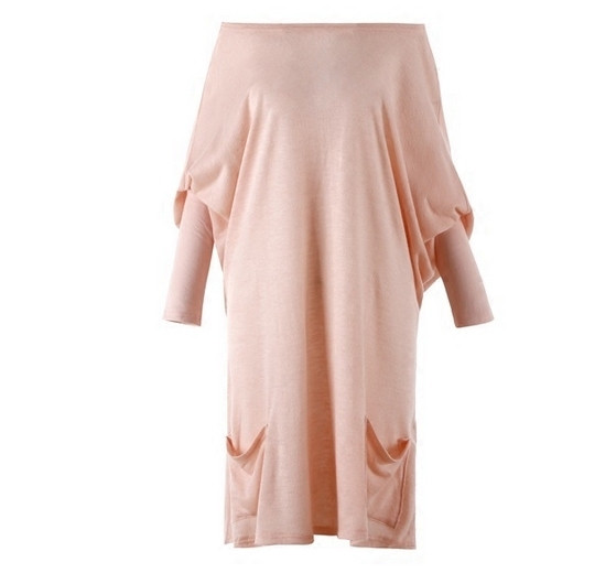 Γυναικεία μακρύ ζακέτα με O-σχήμα γιακά, μεγάλες τσέπες και μακριά μανίκια 