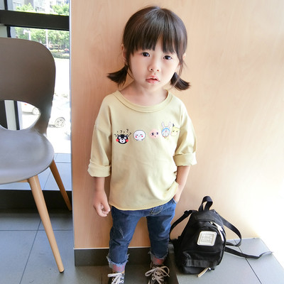 Γλυκό μπλουζάκι για κορίτσια σε ροζ και κίτρινο