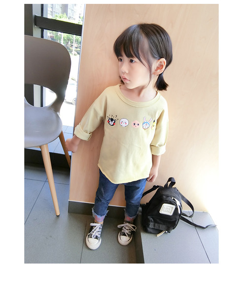 Γλυκό μπλουζάκι για κορίτσια σε ροζ και κίτρινο