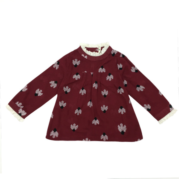 Παιδική μπλούζα για κορίτσια με κολάρο σε δύο χρώματα