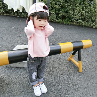 Семпла детска блуза за момичета, подходяща за ежедневие в четири цвята