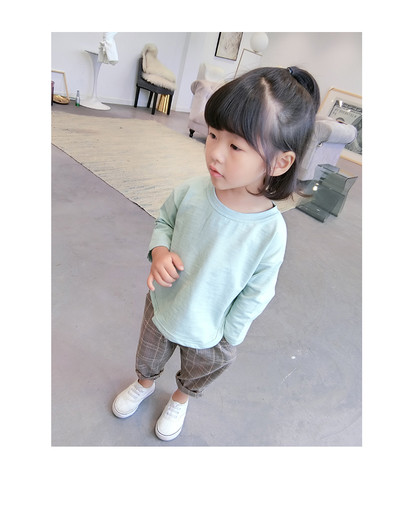 Семпла детска блуза за момичета, подходяща за ежедневие в четири цвята