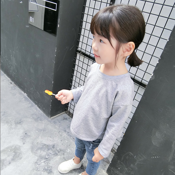 Семпла детска блуза за момичета, подходяща за ежедневие в четири цвята