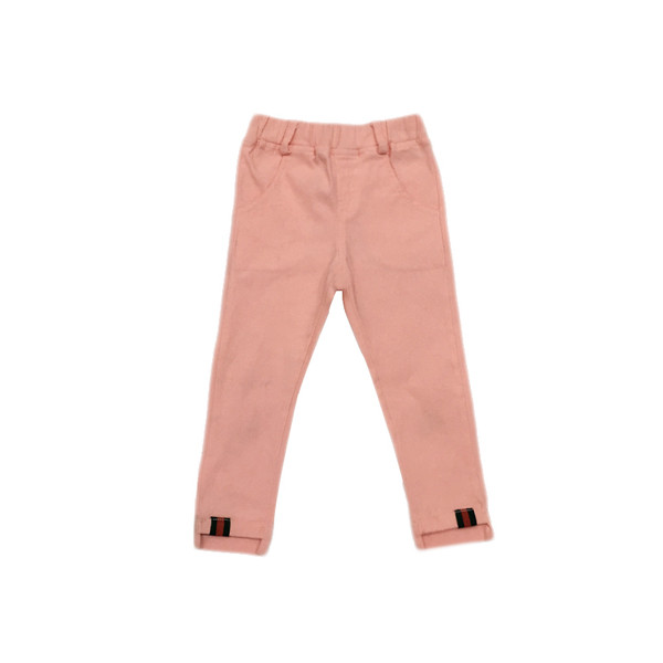 Ежедневен детски панталон за момичета в розов, бял и черен цвят