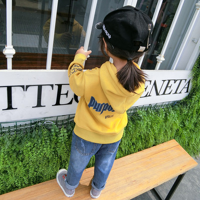 Φούτερ για κορίτσια και αγόρια με κουκούλα σε μαύρο, κόκκινο και κίτρινο