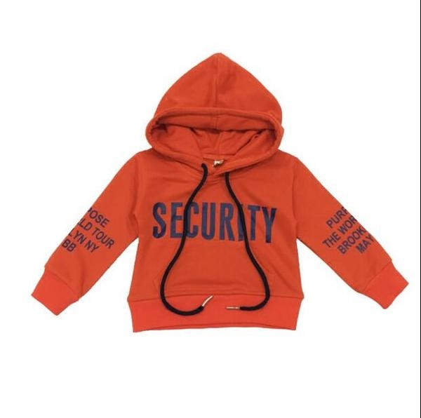 Φούτερ για κορίτσια και αγόρια με κουκούλα σε μαύρο, κόκκινο και κίτρινο