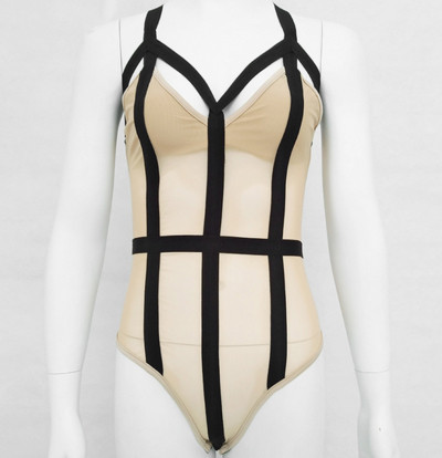 Уникално дамско боди с интересни презрамки , три цвята