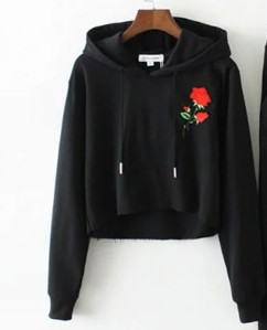 Дамски спортен екип от две части с красива розичка - 3 цвята