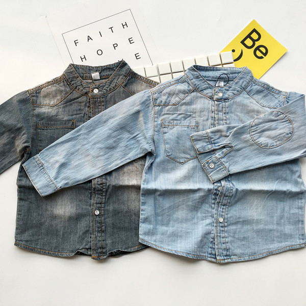 Denim παιδικό πουκάμισο για αγόρια σε δύο χρώματα