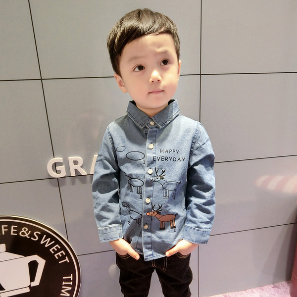 Κομψό τζην πουκάμισο για αγόρια