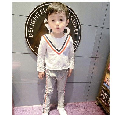 Ежедневна детска блуза за момчета в сив цвят