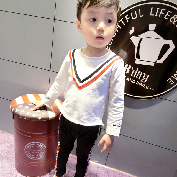 Ежедневна детска блуза за момчета в сив цвят