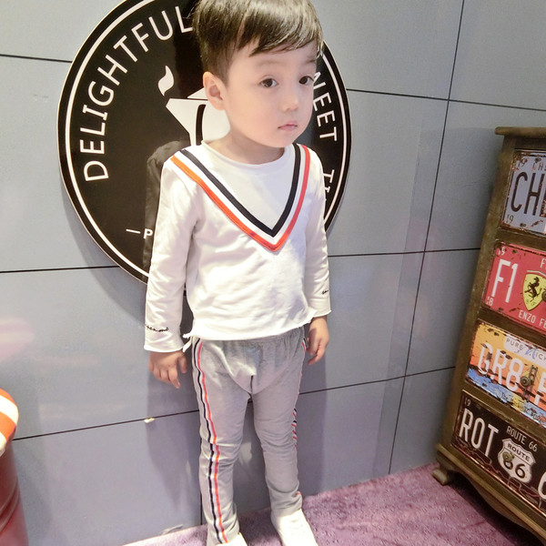 Ежедневна детска блуза за момчета в сив цвят