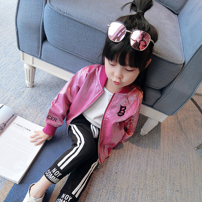 Όμορφο παιδικό μπουφάν για τα κορίτσια σε μαύρο και ροζ χρώμα