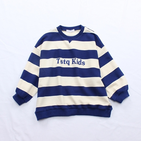 Детски пуловер за момичета и майки на райе в широк модел