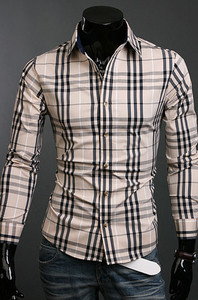 Мъжка стилна риза с популярно райе - 2 модела