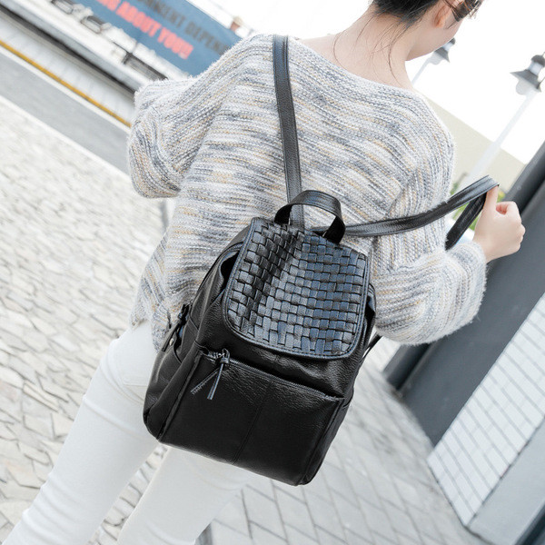 Уникална дамска кожена раница - 4 цвята