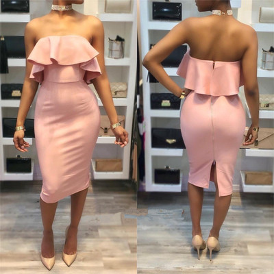 Γυναικείο φόρεμα σε ροζ, μαύρο και μπλε