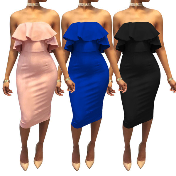 Γυναικείο φόρεμα  σε ροζ, μαύρο και μπλε